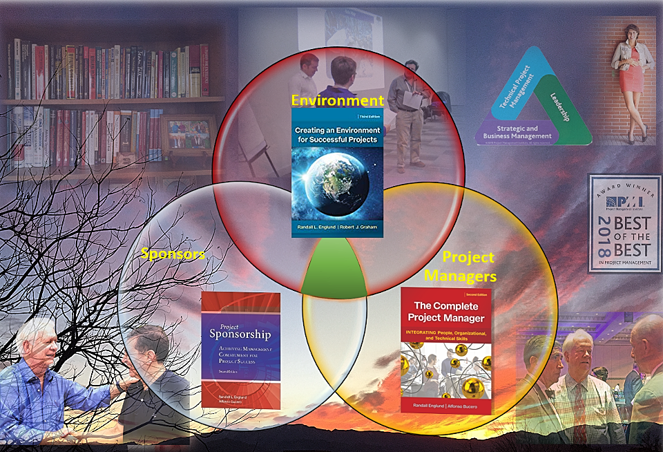 Intersecting circles and books for organizational performance, green space is sweet spot