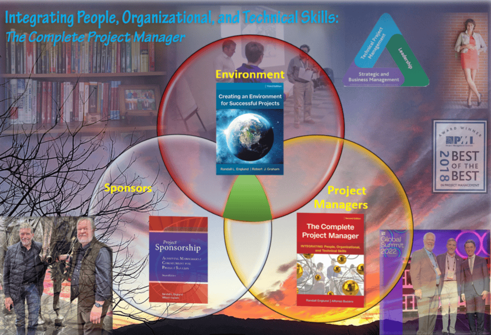 Three intersecting circles for project management organizational performance