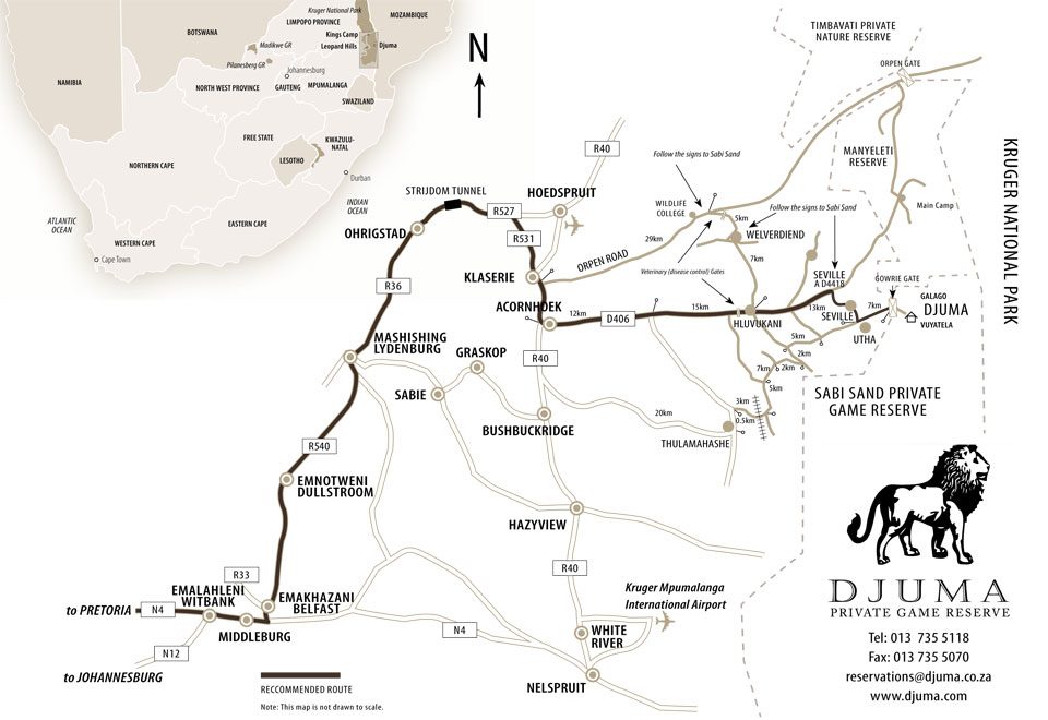 Djuma Directions Map