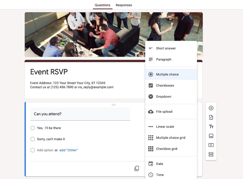 Create Survey in Google Forms