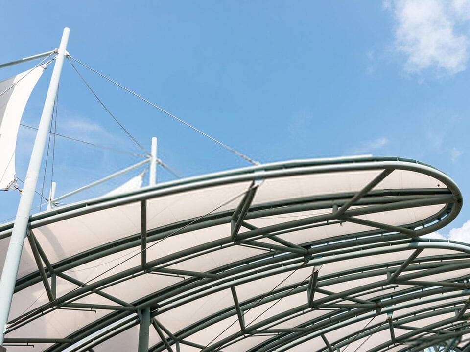 kanopi membrane, puncak, arsitektur modern