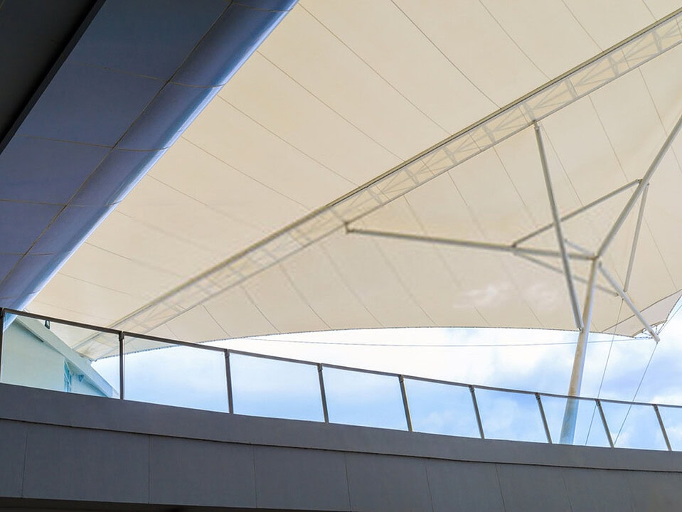 kanopi membrane, puncak, arsitektur modern