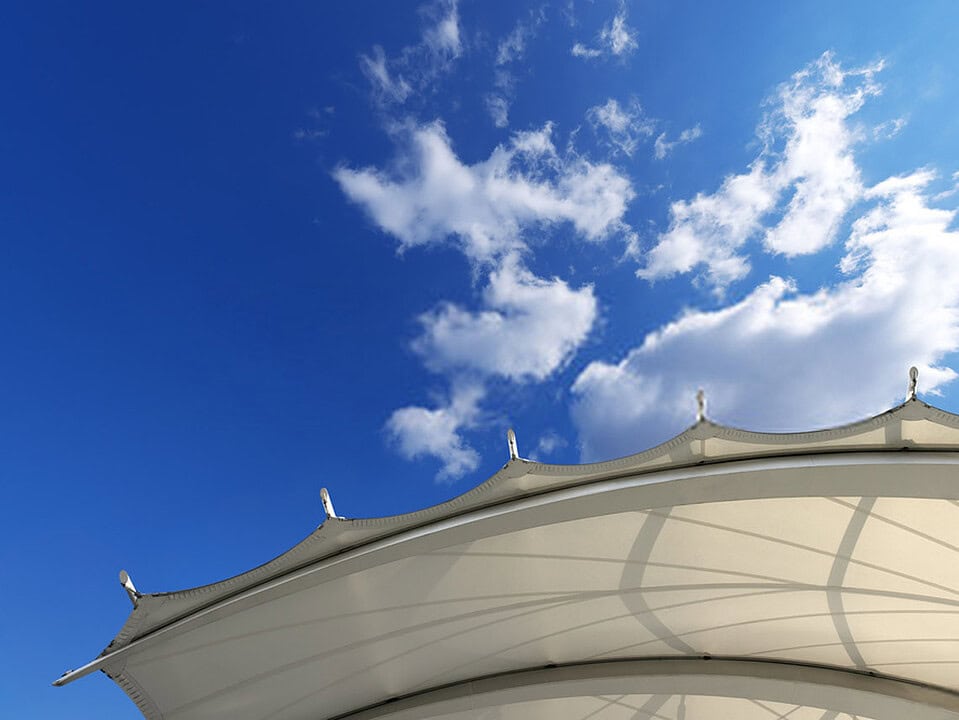 kanopi membrane, puncak, arsitektur modern