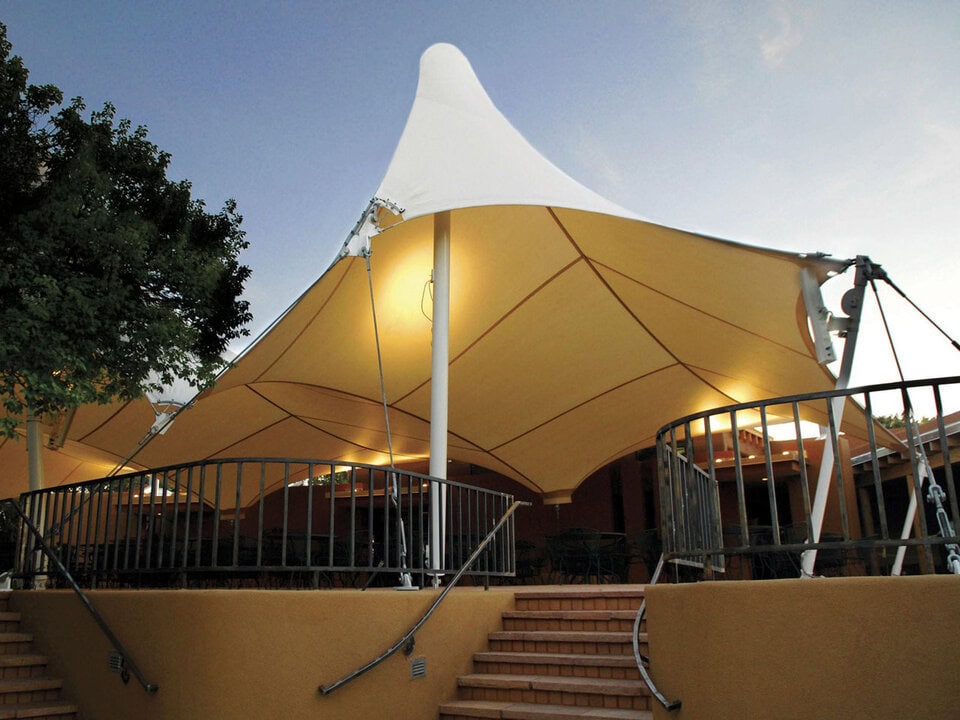 kanopi membrane, puncak, arsitektur modern