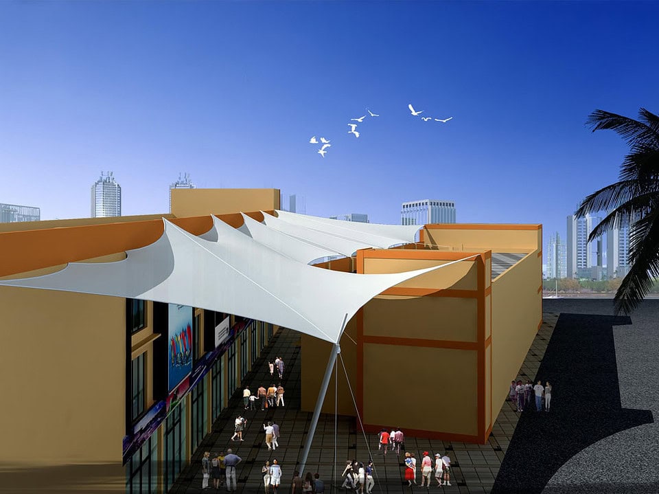 kanopi membrane, puncak, arsitektur modern