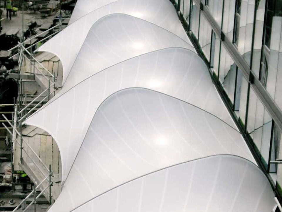 kanopi membrane, puncak, arsitektur modern