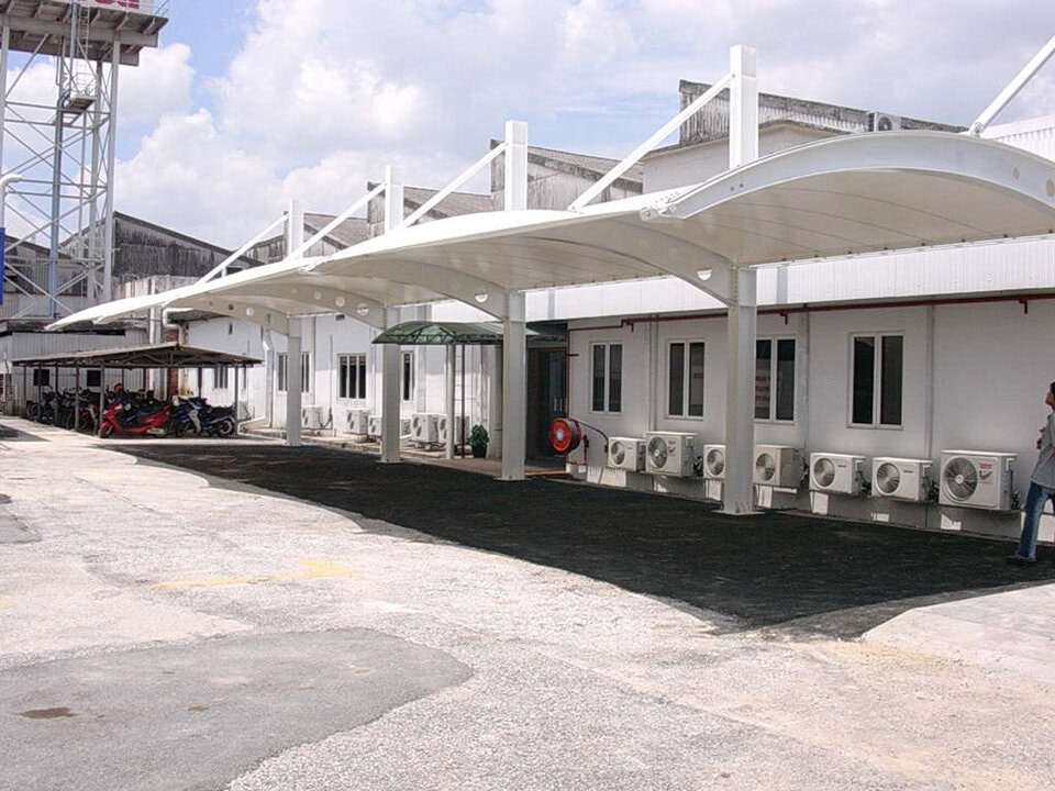 kanopi membrane, puncak, arsitektur modern