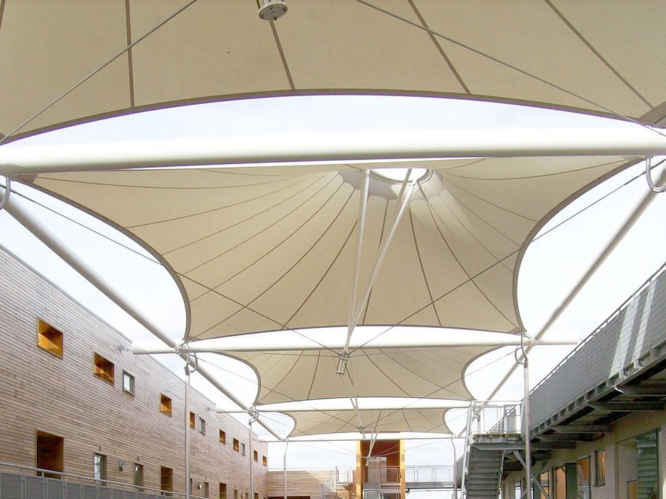 kanopi membrane, puncak, arsitektur modern