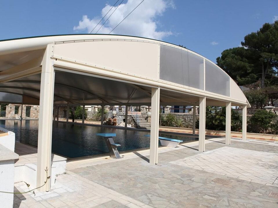 kanopi membrane, puncak, arsitektur modern