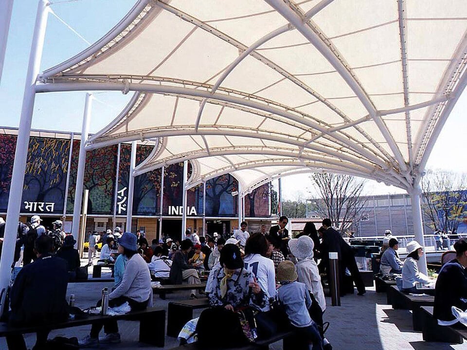 kanopi membrane, puncak, arsitektur modern