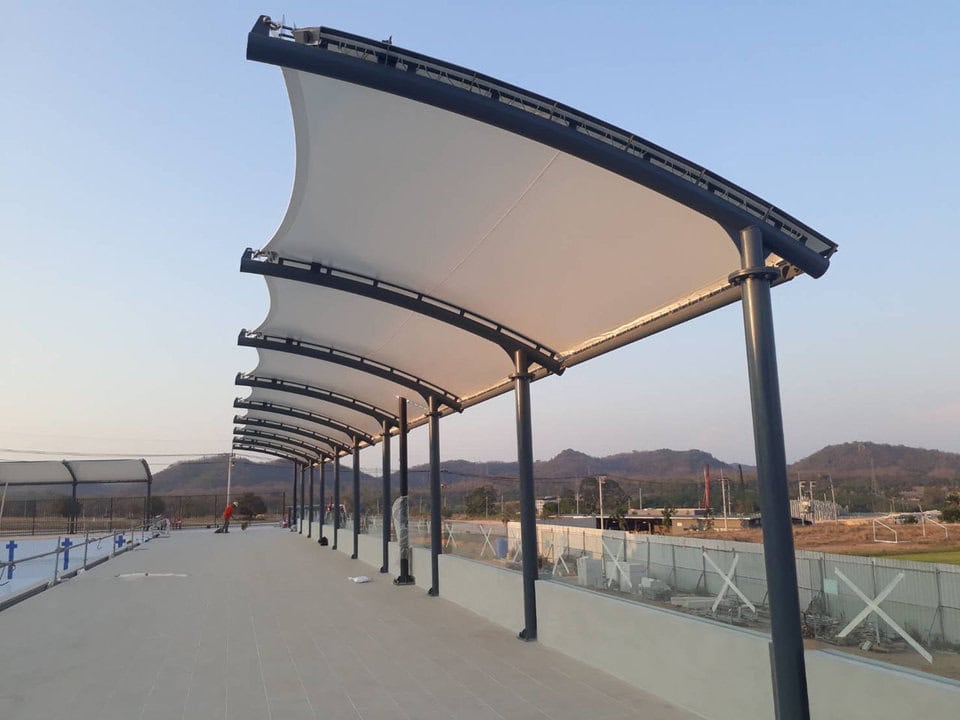 kanopi membrane, puncak, arsitektur modern