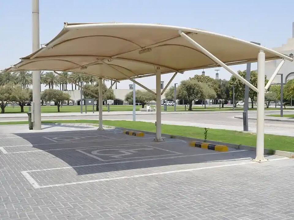 kanopi membrane, puncak, arsitektur modern