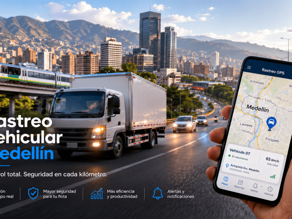 rastreo satelital Medellín: vehículo monitoreado vía satélite con Datatrack
