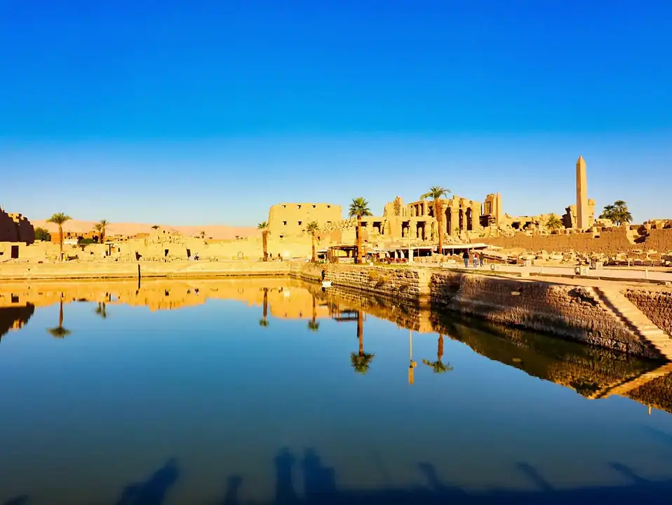 The Sacred Lake inside Karnak Temple Complex in Luxor