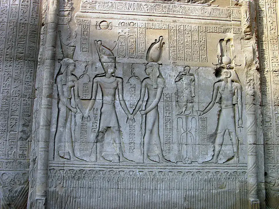 Temple of Esna inscriptions and sacred wall reliefs