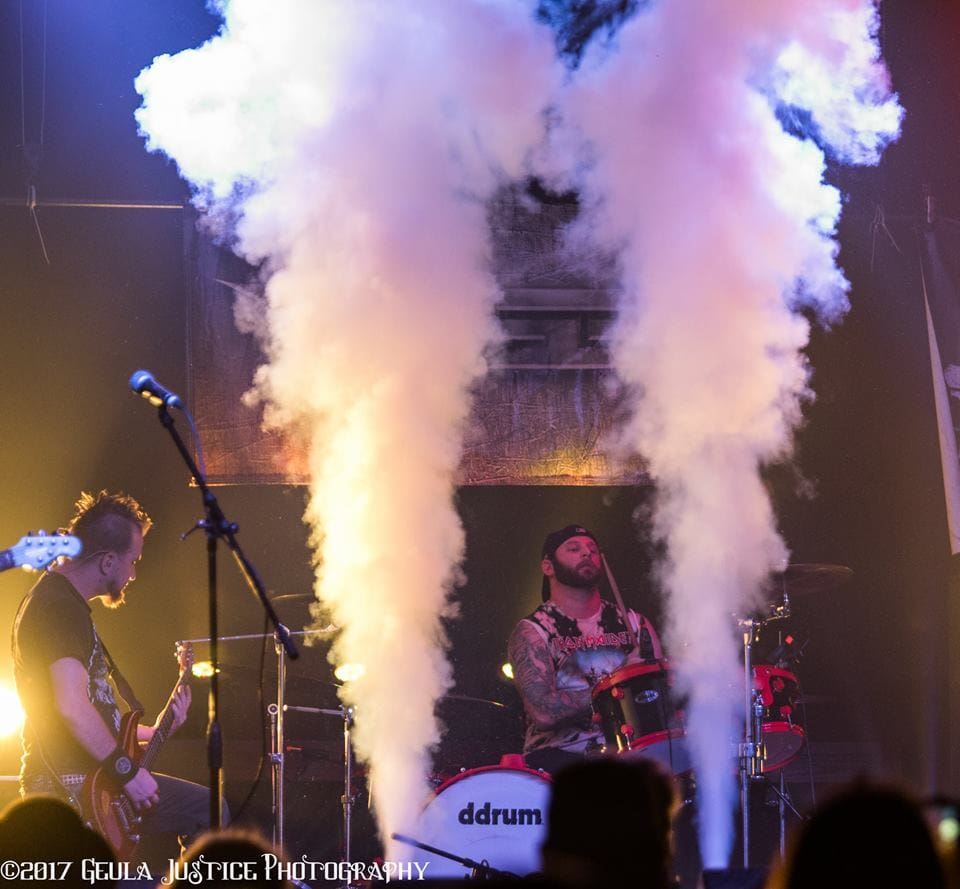 Jimmy Lay, Drums, and James Brennaman, guitar, Perform in 2017 at the Pulse Reunion show at the Rail Club in Fort Worth