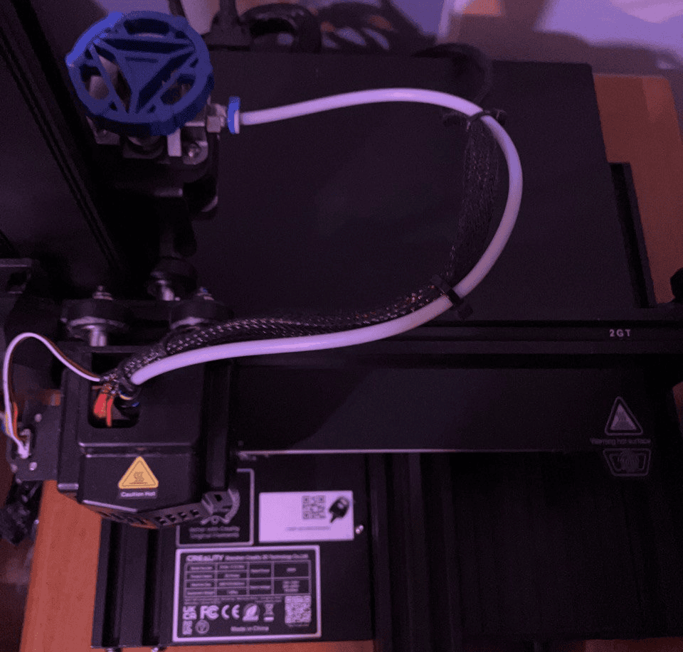 example of printhead being positioned off the bed