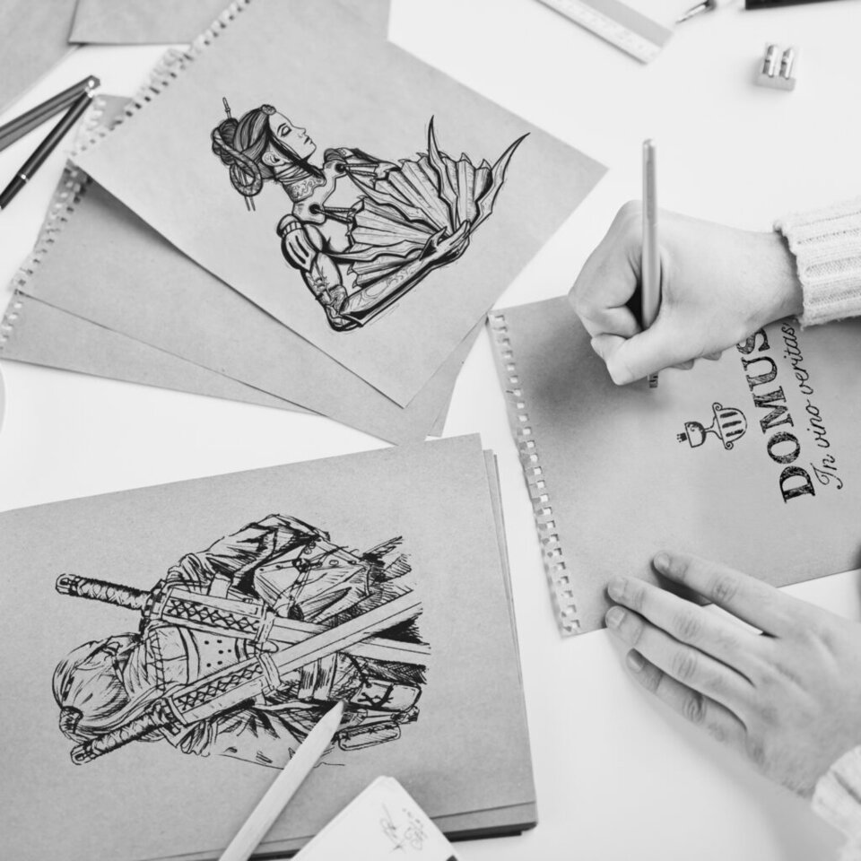 Midnightartso banner logo woman logo illustrations