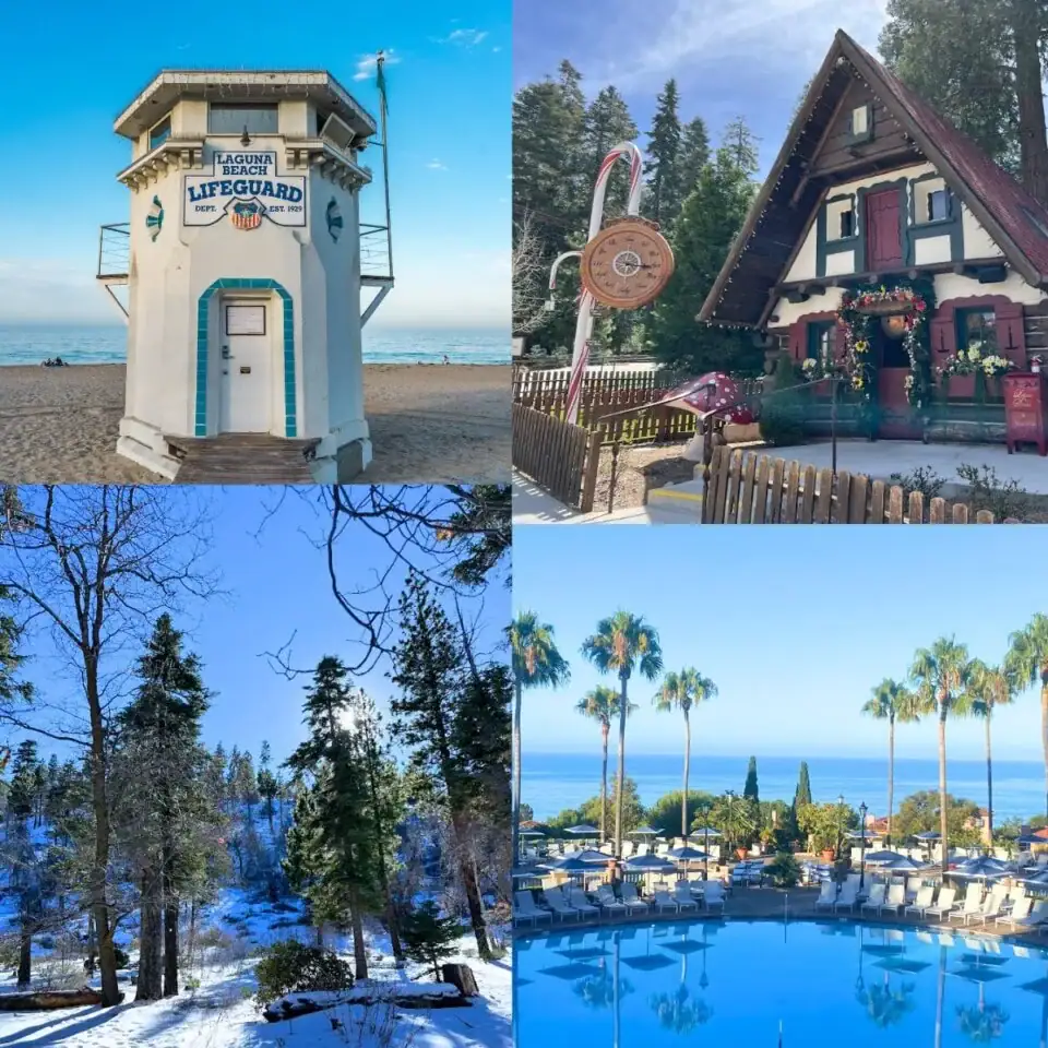 January Southern California getaway with golden coastal light and cozy winter scenery
