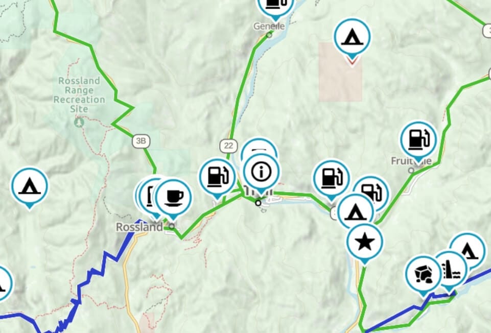 Rossland BC is a destination hub for cruiser ADV and dual sport motorcycle adventures to ride paved and gravel routes.