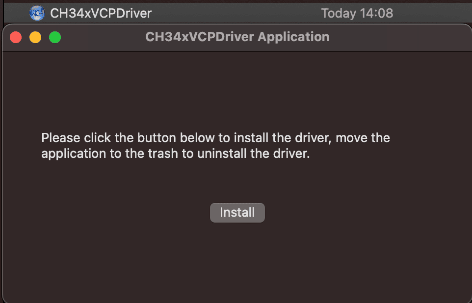 installing ch340 driver on macos
