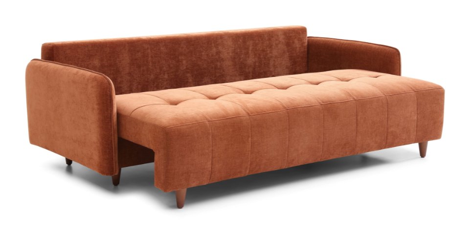 KY518 FELIX SOFABED TERRACOTTA CHENILLE CUTOUT SQ 13