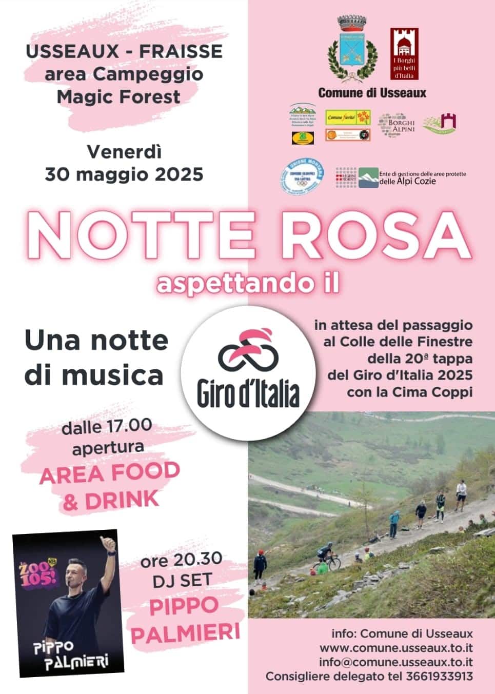 Usseaux si tinge di rosa: festa e ciclismo in attesa del Giro d’Italia 2025