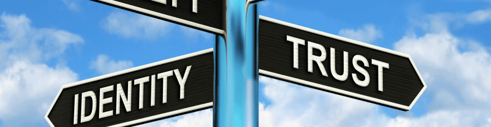 Identity and trust sign for Protecting Your Online Identity