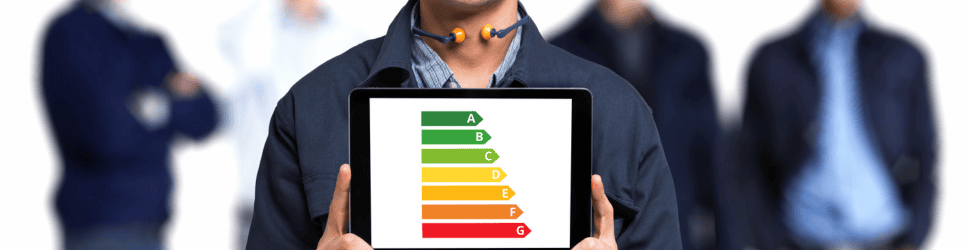 image of a worker holding a EPC report