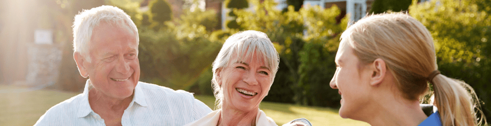 Image of a couple at a care home