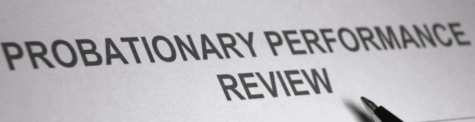 Probation Performance Review document image as header