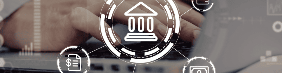Symbol of a courtroom with images for documents and finaces