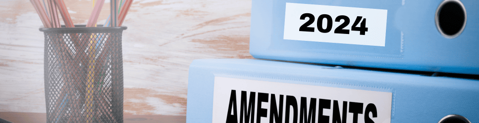 Image of document folders with 2024 amendments in folders