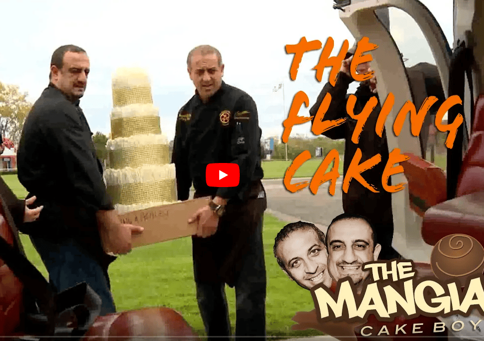 The Mangia Cake Boys deliver a wedding cake via Niagara Falls helicopter (video)