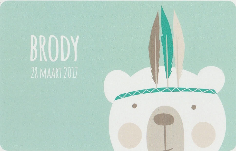 Geboortekaartje Brody