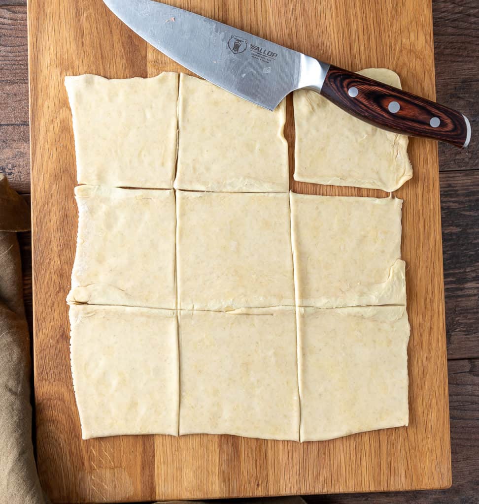 how to cut puff pastry sheets