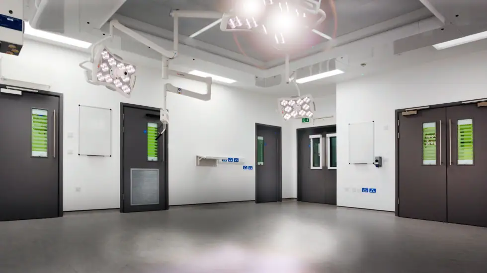 Privacy door solutions for healthcare facilities, ensuring safety and functionality in hospitals and aged care centers
