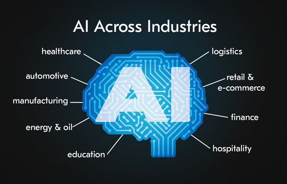 Futuristic concept image showcasing the power and potential of future-facing generative AI systems.