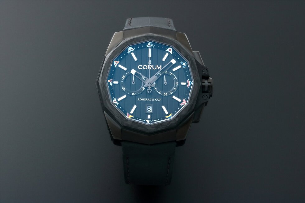 Lot #3158B – Corum Admirals Cup AC-One 45 Chronograph Watch 116.101.36/0F61 AN20 Admirals Cup Chronograph