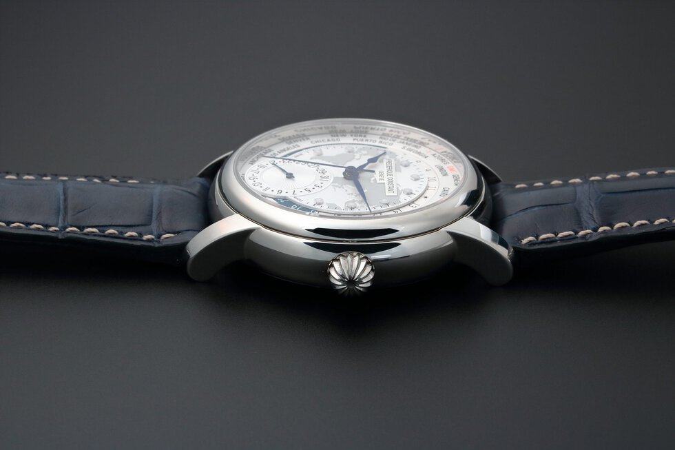 Lot #3211 – Frederique Constant Kuwait World Time GMT Watch FC-718KW4H6 Frederique Constant Frederique Constant FC-718KW4H6