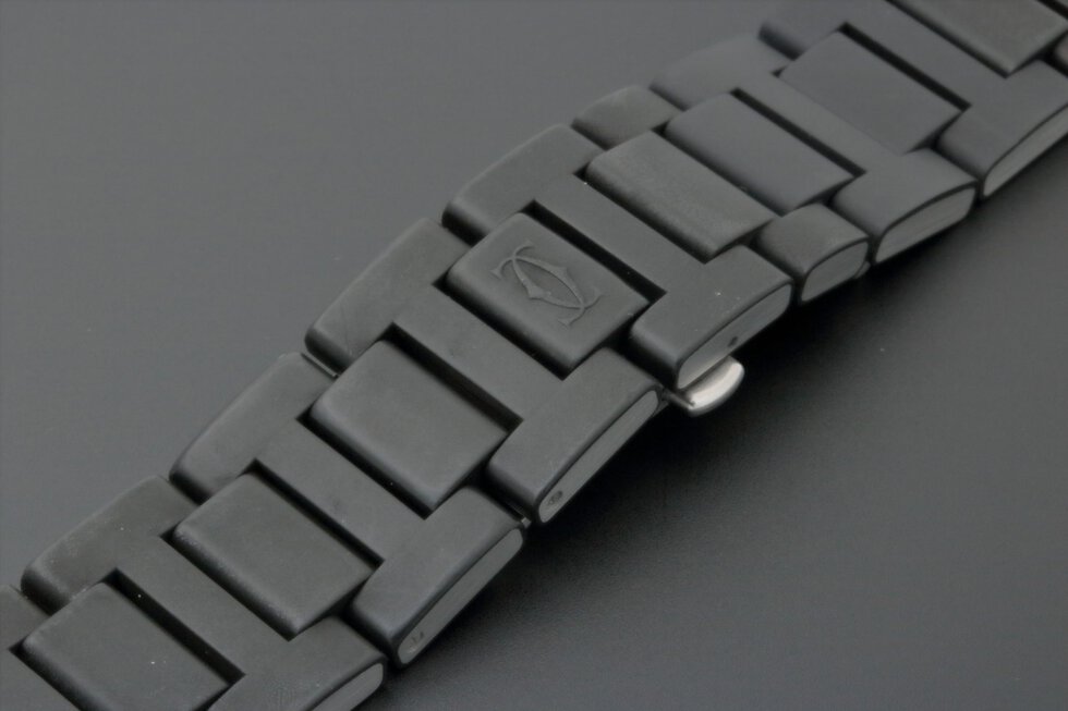 Lot #3639 – Cartier Seatimer Pasha Rubber Steel Watch Bracelet 22MM UFLB Watch Bracelets 22mm