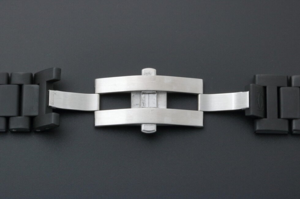 Lot #3639 – Cartier Seatimer Pasha Rubber Steel Watch Bracelet 22MM UFLB Watch Bracelets 22mm