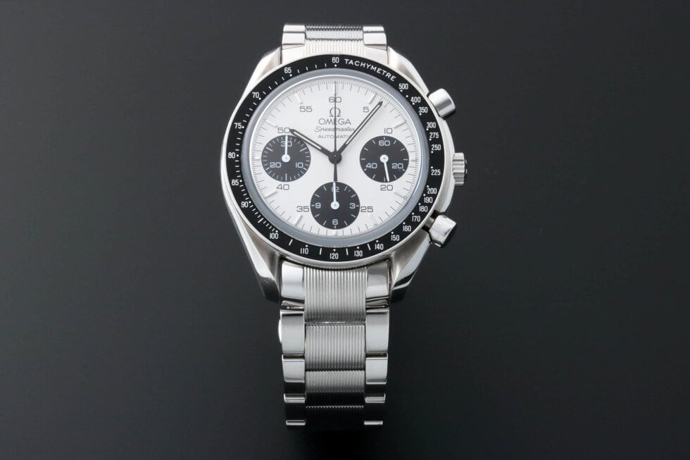 Lot #13237 – Omega 3539.31 Speedmaster Marui White Dial Watch Rare 3539.31 Omega 1553/939