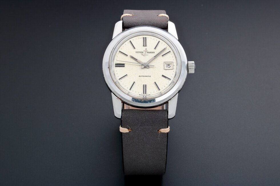 Lot #12400 – Rare Large Ulysse Nardin Center Seconds Date Watch Automatic 10923-2 10923-2 Tokki Project