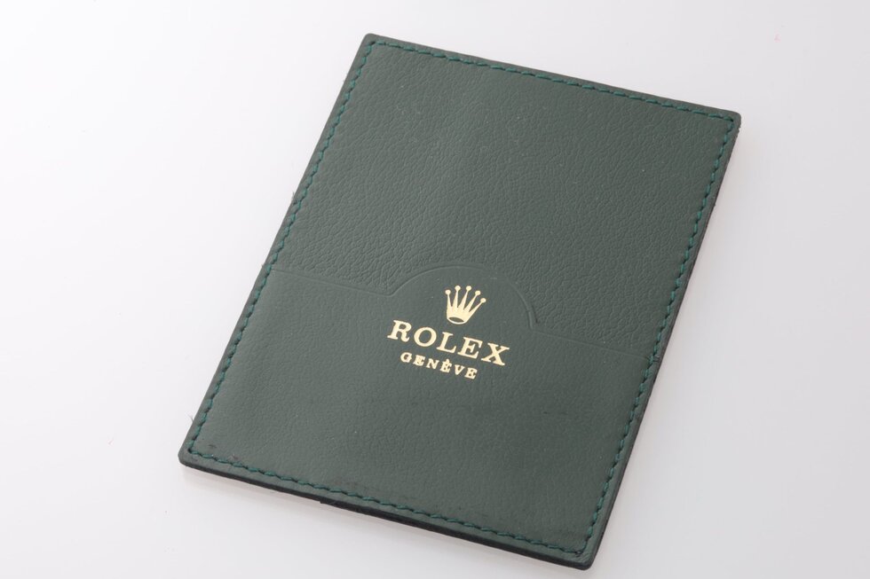 Lot #HB31-052 – Rolex Green Leather Warranty Card Holder Wallet Rolex Card Holder