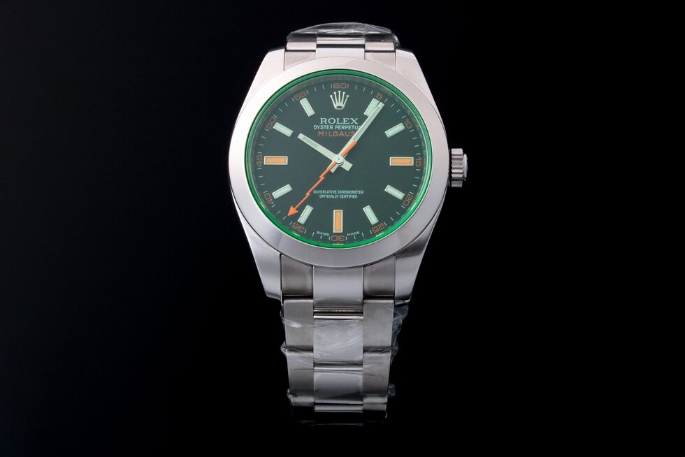 Lot #12406 – Rolex 116400GV Milgauss Green Sapphire Watch 116400GV Glace Verte