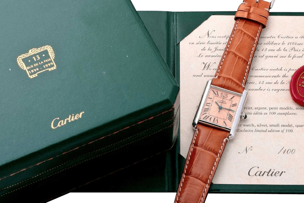 Lot #3216 Rare Limited Edition Sterling Silver Cartier Tank Auction Acquire Now