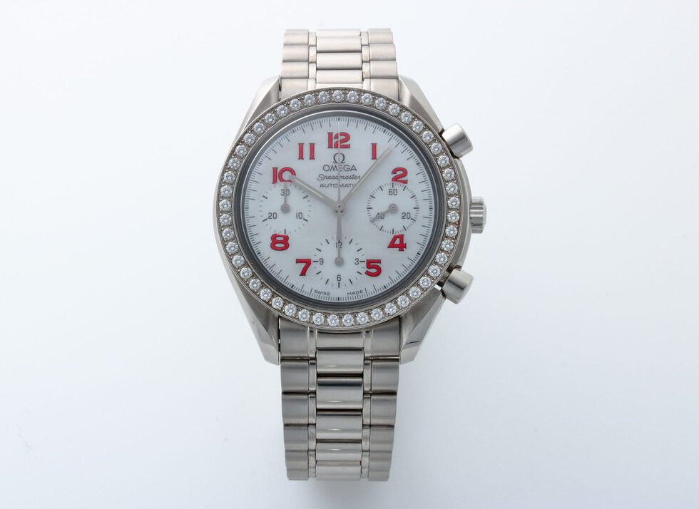 Lot #HB31-062 – Omega Speedmaster MOP Watch Diamond Bezel 3515.79 3515.79 Acquire Now