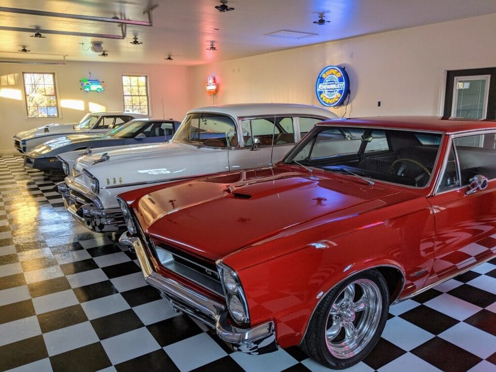 classic car garage showroom