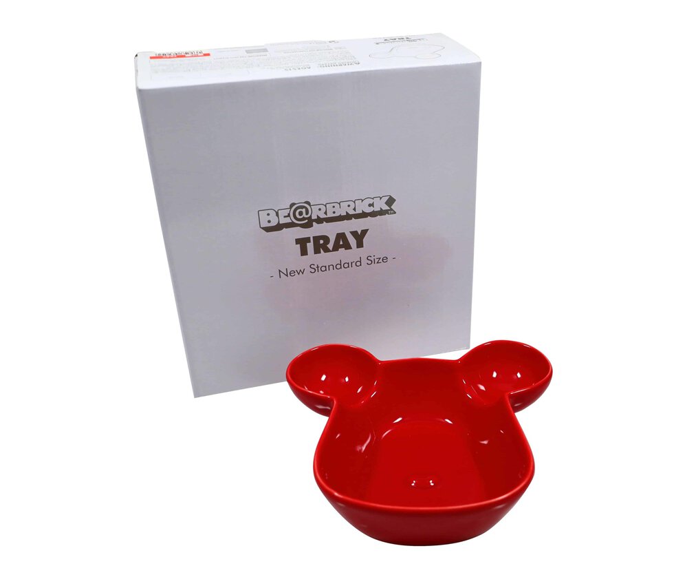 Lot #HB29-007 – Bearbrick Tray Plate Bowl Red Medicom Toys Art Toys Medicom